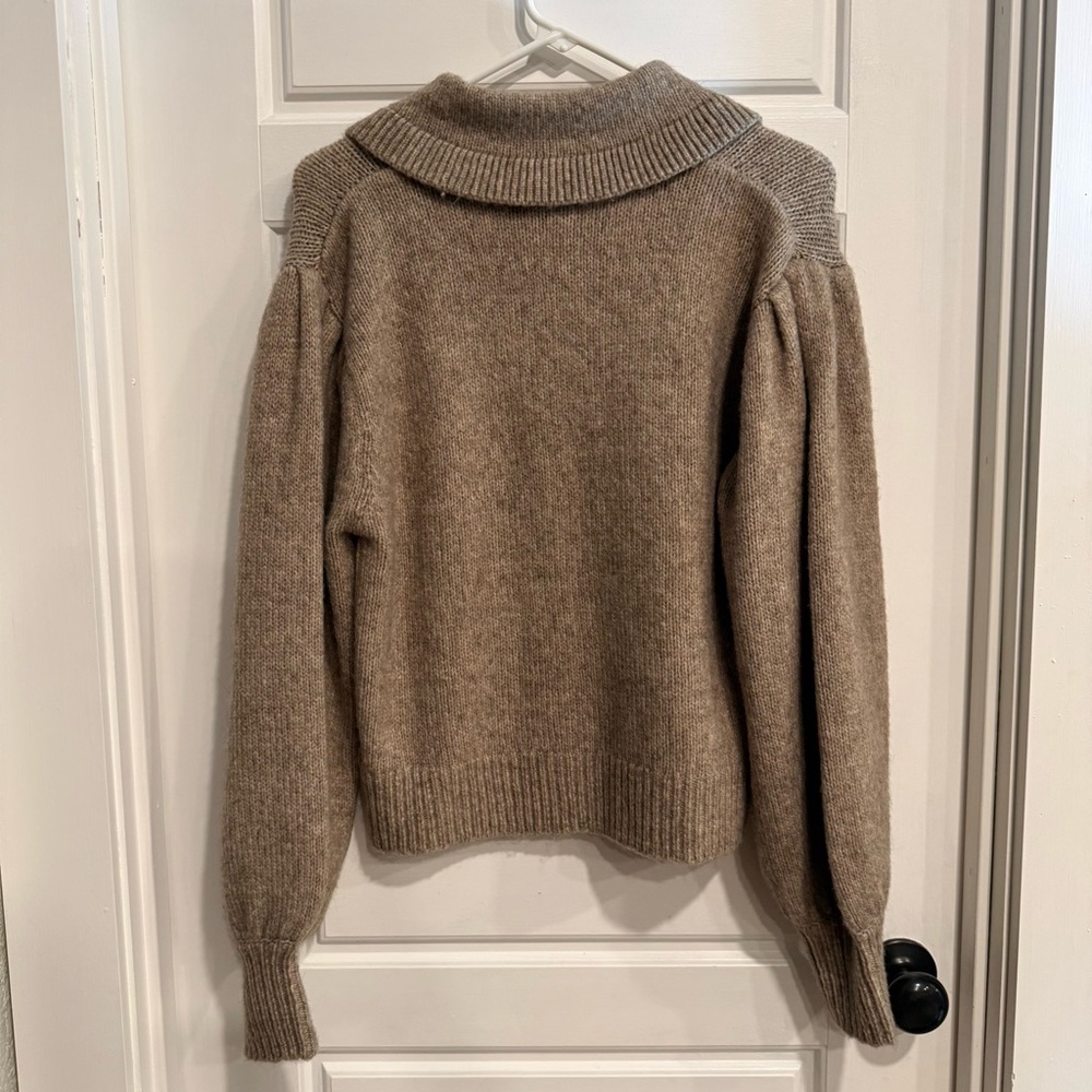 Astr Beige/Taupe Peter Pan Collar Sweater - Picture 3 of 4
